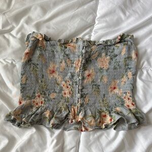 American Eagle Multicolor Smocked Tube Top
